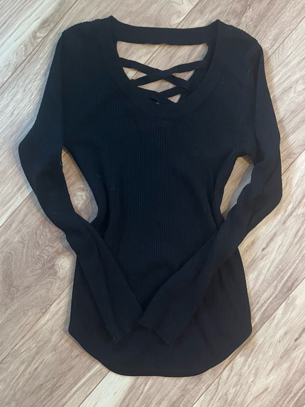 No Boundaries black ballet knit top